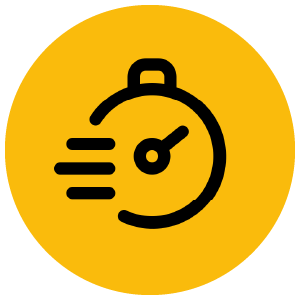 Icon representing fast same-day local aircond service response