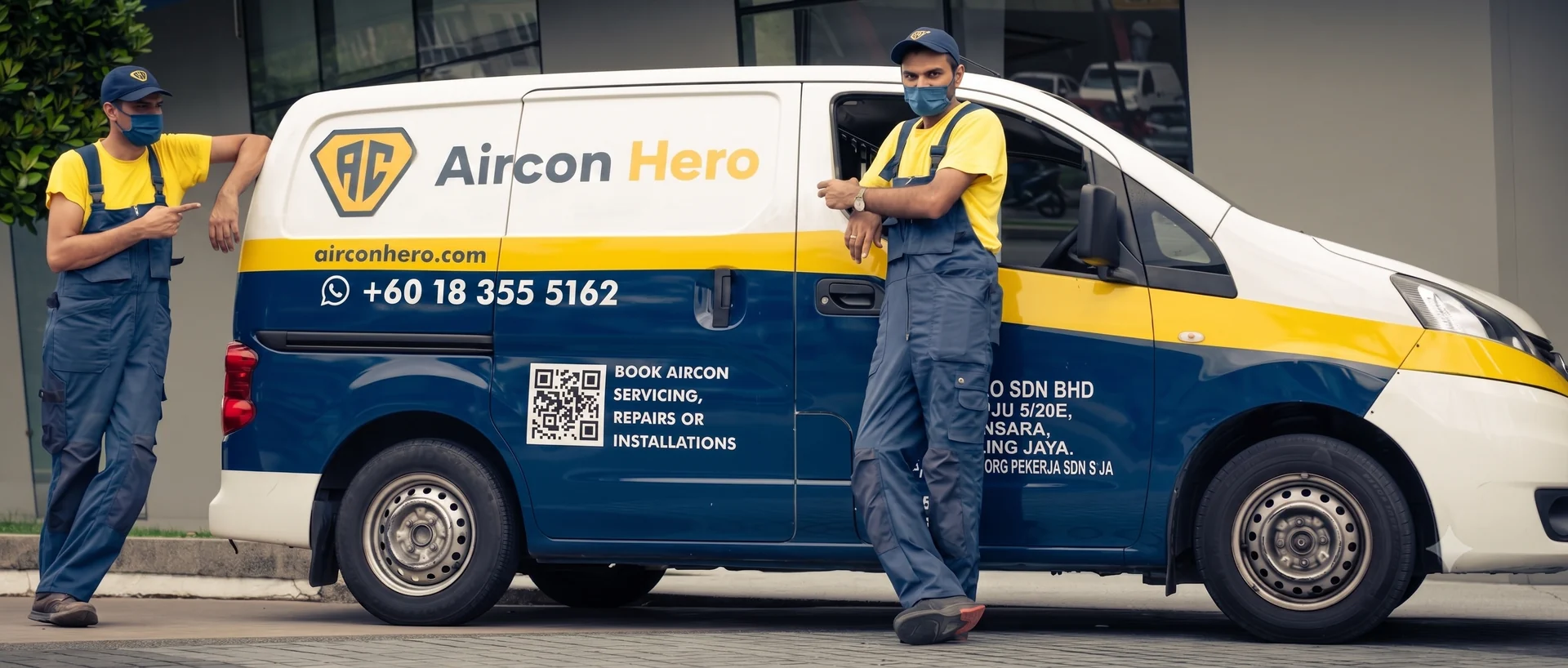 Aircon Van & Staff